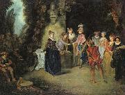 Jean-Antoine Watteau Love in the French Theatre oil painting picture wholesale